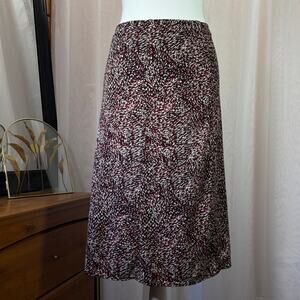 Notations Y2K Abstract Midi Skirt Size Large Slinky Retro Vintage Office